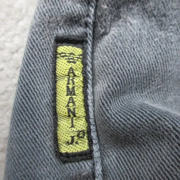 Armani Jeans Womens 32 Gray Denim Chino Slit Pockets Giorgi Comfort Fabric - Picture 13 of 16